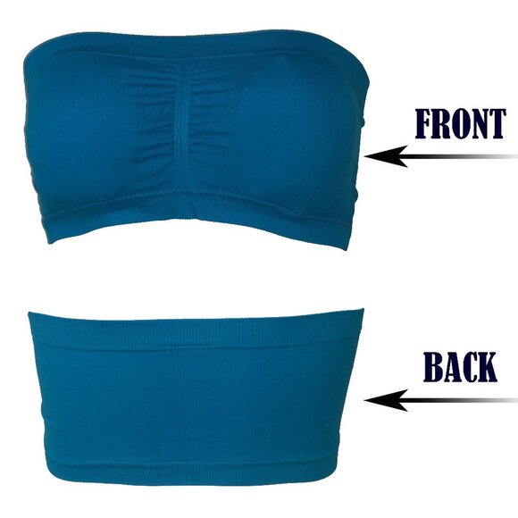 3pcs SET Strapless Bandeau Padded Tube Top Bra Stretch Non-slip - Picture 5 of 8